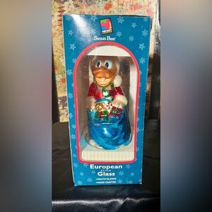 Vintage Donald Duck 7” European Style Glass Christmas Ornament